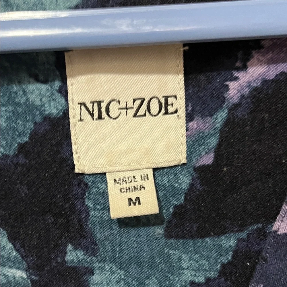 NIC+ZOE Navy Dress with Lavender & Teal Floral Print - Picture 2 of 5